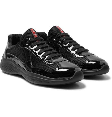 prada womens patent leather sneakers|men's black patent leather sneakers.